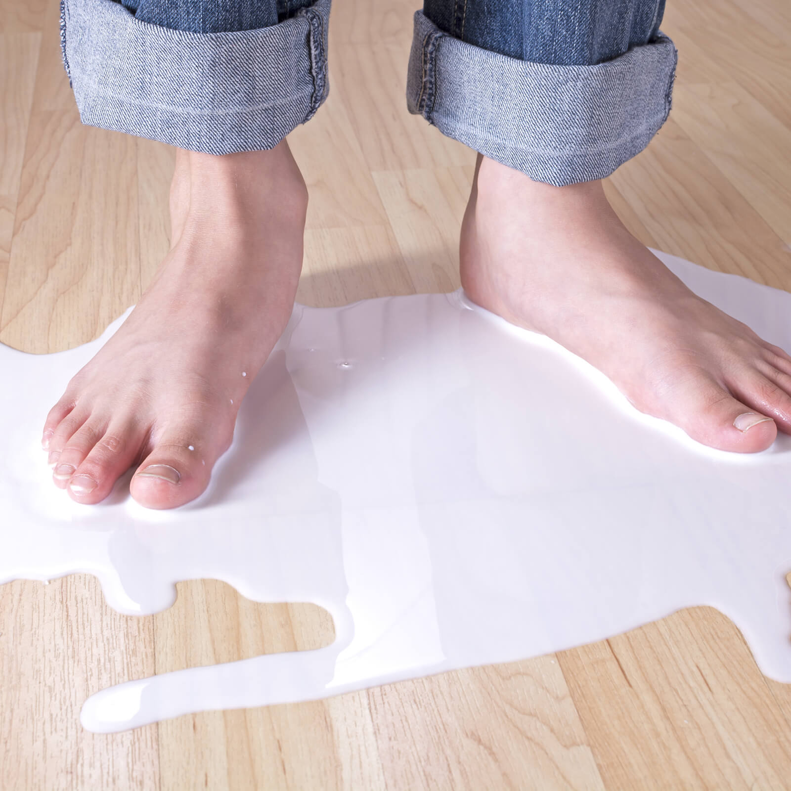 Milk spill cleaning | The Flooring Center