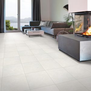 Tile flooring near fireplace | The Flooring Center